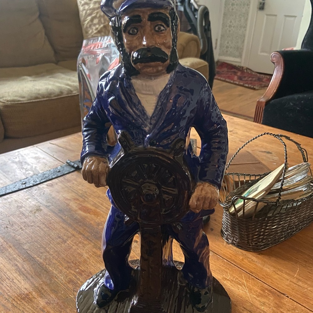 Vintage Ceramic Sailing Captain Figurine- Tall